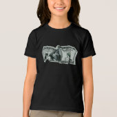 Modern Crumpled $ 100 Bill Design Tri-Blend Shirt (Vorderseite)