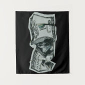 Modern Crumpled $ 100 Bill Design Wandteppich (Vorderseite)