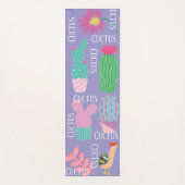 Modern cuctus illustrations Purple background Yogamatte (Vorderseite)