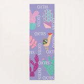 Modern cuctus illustrations Purple background Yogamatte (Rückseite)
