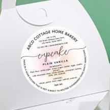 Modern Cupcake Label Hütte Label