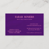 Modern Cupcake Logo Bakery Chef Catering Confetti Visitenkarte (Rückseite)