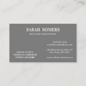 Modern Cupcake Logo Bakery Koch Catering Confetti Visitenkarte (Rückseite)