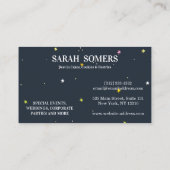 Modern Cupcake Logo Bakery Koch Catering Confetti Visitenkarte (Rückseite)