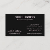 Modern Cupcake Logo Bakery Koch Catering Confetti Visitenkarte (Rückseite)