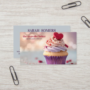 Modern Cupcake Logo Bakery Koch Catering Confetti Visitenkarte