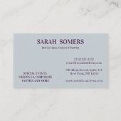 Modern Cupcake Logo Bakery Koch Catering Confetti Visitenkarte (Rückseite)