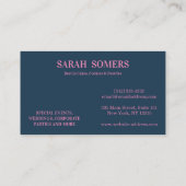 Modern Cupcake Logo Bakery Koch Catering Confetti Visitenkarte (Rückseite)