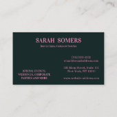 Modern Cupcake Logo Bakery Koch Catering Confetti Visitenkarte (Rückseite)