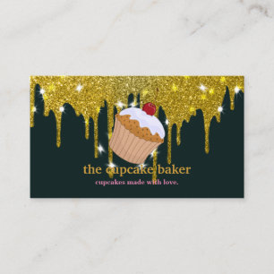 Modern Cupcake Logo Bakery Koch Catering Confetti Visitenkarte