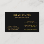 Modern Cupcake Logo Bakery Koch Catering Confetti Visitenkarte (Rückseite)