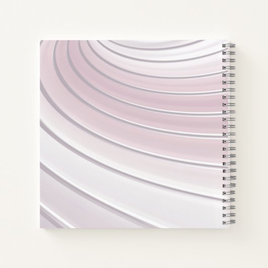 Modern Curve Abstrakt Minimal Dankbarkeit Notebook Notizblock (Rückseite)