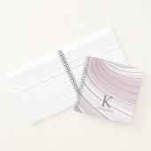 Modern Curve Abstrakt Minimal Dankbarkeit Notebook Notizblock (Innenseite)