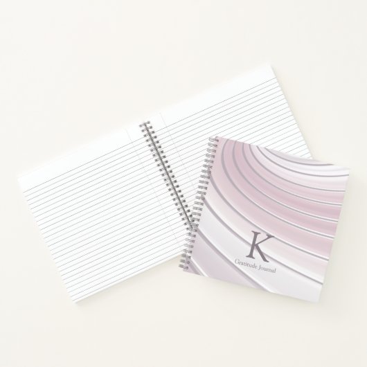 Modern Curve Abstrakt Minimal Dankbarkeit Notebook Notizblock (Innenseite)