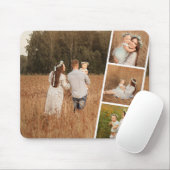 Modern Custom 4 Photo Collage Mousepad (Mit Mouse)