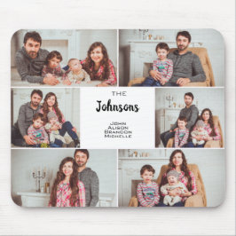 Modern Custom 6 Family Foto Collage Mousepad