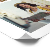 Modern Custom Age Happy Birthday Foto Collage Poster (Ecke)