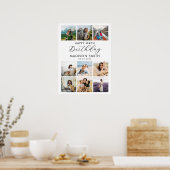 Modern Custom Age Happy Birthday Foto Collage Poster (Küche)