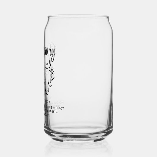 Modern Custom Anniversary Coupname Date Black Dosenglas (Links)