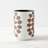 Modern Custom Baby Face Opa Oma Birthday Tasse (Zentrum)