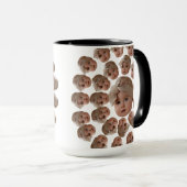 Modern Custom Baby Face Opa Oma Birthday Tasse (VorderseiteRechts)