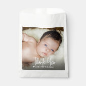 Modern Custom Baby Photo Thank You  Geschenktütchen (Vorderseite)