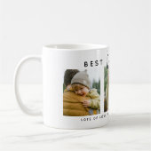 Modern Custom Best Daddy Ever | 3 Photo Kaffeetasse (Links)