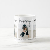 Modern Custom Best Mommy Ever | 3 Photo Kaffeetasse (Mittel)