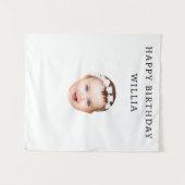 Modern Custom Birthday Personalized Party Wandteppich (Vorderseite (Horizontal))