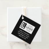 Modern Custom Black Business Logo und QR Code Geschenkanhänger (Beispiel)