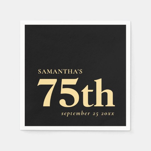 Modern Custom Black Gold 75. Serviette (Vorderseite)
