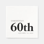 Modern Custom Black Text 60. Serviette (Vorderseite)