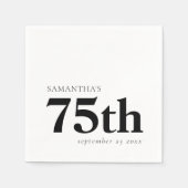 Modern Custom Black Text 75. Serviette (Vorderseite)