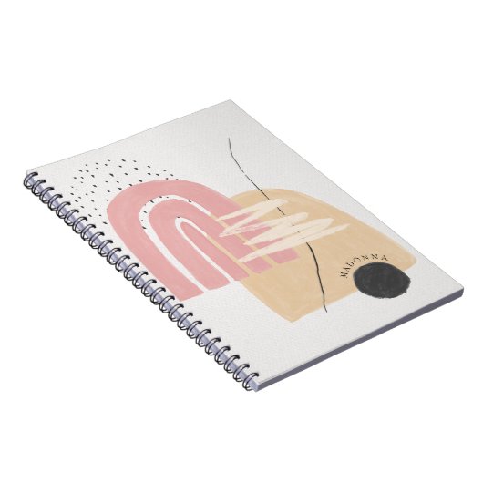 Modern Custom Blink Pink Rainbow Notizblock (Rechte Seite)