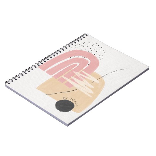 Modern Custom Blink Pink Rainbow Notizblock (Linke Seite)