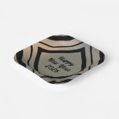 Modern Custom Brushed Metal Happy New Years Party Pappteller (Gewinkelt)