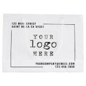 Modern Custom Business Company Logo Große Geschenktüte (Rückseite)