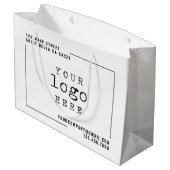 Modern Custom Business Company Logo Große Geschenktüte (Rückseite Schrägansicht)