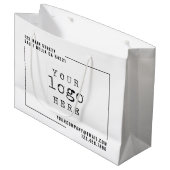 Modern Custom Business Company Logo Große Geschenktüte (Vorderseite Schrägansicht)