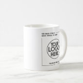 Modern Custom Business Company Logo Kaffeetasse (VorderseiteRechts)