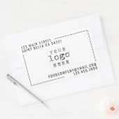 Modern Custom Business Company Logo Rechteckiger Aufkleber (Umschlag)