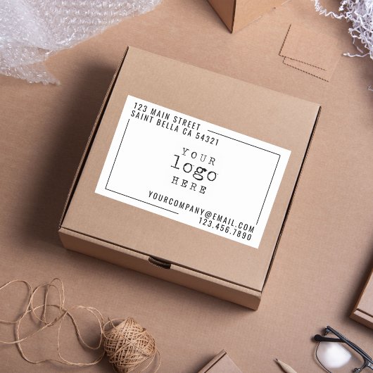 Modern Custom Business Company Logo Rechteckiger Aufkleber