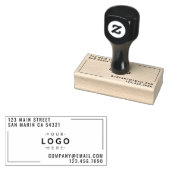 Modern Custom Business Company Logo-Rücksendeadres Gummistempel (Stempel)