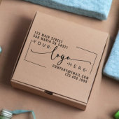 Modern Custom Business Company Logo-Rücksendeadres Gummistempel