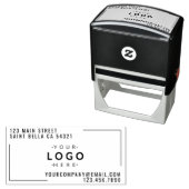 Modern Custom Business Company Logo-Rücksendeadres Permastempel (Beispiel)