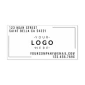 Modern Custom Business Company Logo-Rücksendeadres Permastempel (Design)