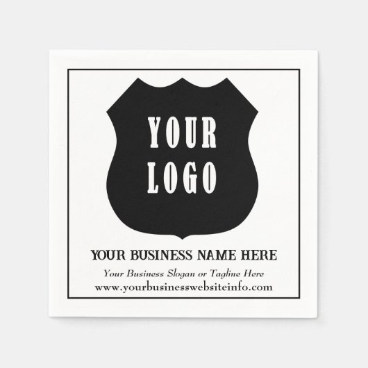 Modern Custom Business Company Logo Serviette (Vorderseite)