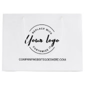 Modern Custom Business Company website Your Logo  Große Geschenktüte (Vorderseite)