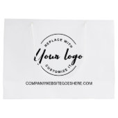 Modern Custom Business Company website Your Logo  Große Geschenktüte (Rückseite)