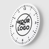 Modern Custom Business Logo auf weißem Hintergrund Große Wanduhr (Winkel)